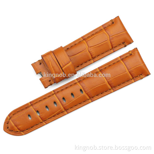 22mm genuine leather watchbands leather watch strap for panerai wrist band